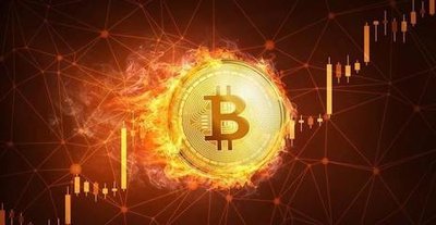 A panoramic view of a large-scale cryptocurrency mining farm with rows of mining rigs