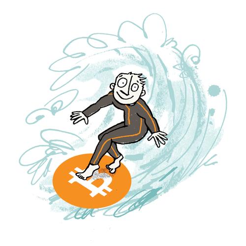 A depiction of Bitcoin mining rigs in action, highlighting the balance between profitability and energy efficiency