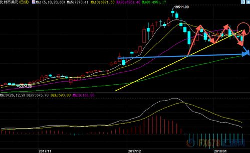 Bitcoin chart on a cryptocurrency exchange